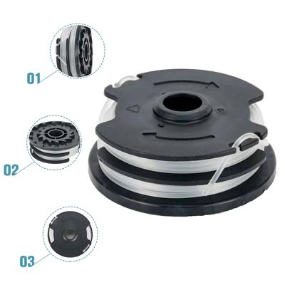 Nylon Thread Spools for Parkside Cordless Trimmers Fit Models For PRTA 20 Li A1 B2 C3 Package of 6 for Convenience