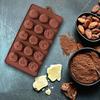 1pc Chocolate Flower Molds Reusable Silicone Cake Chocolate Candy Fondant Mold Durable Candy Mould for Baker Ice Butter