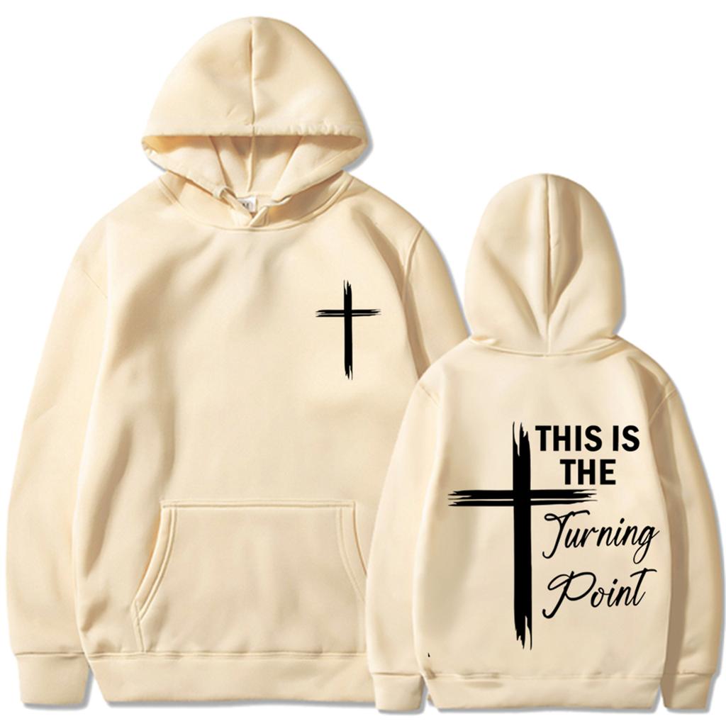 Unisex Fashion Casual Long Sleeved Round Neck Loose Plush Pullover With Rope Hoodie