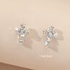 Luxury Sparkling Crystal Cross Earrings Party Earrings Women's Earrings 1 Pair