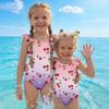 Bañador de una pieza para niña Verano Estampado de Frutas Sin Mangas Informal Moda Traje de baño para Niños Ligero Cómodo