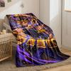 Dynamic scene with glowing cards, vibrant energy trails, and bold colors. for all seasons blanket lunch break throw gift