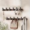 Multi-Purpose 3/4 Hooks Wooden Wall Hook, Walnut Clothes & Hat Hanger for Door, Bathroom & Fitting Room