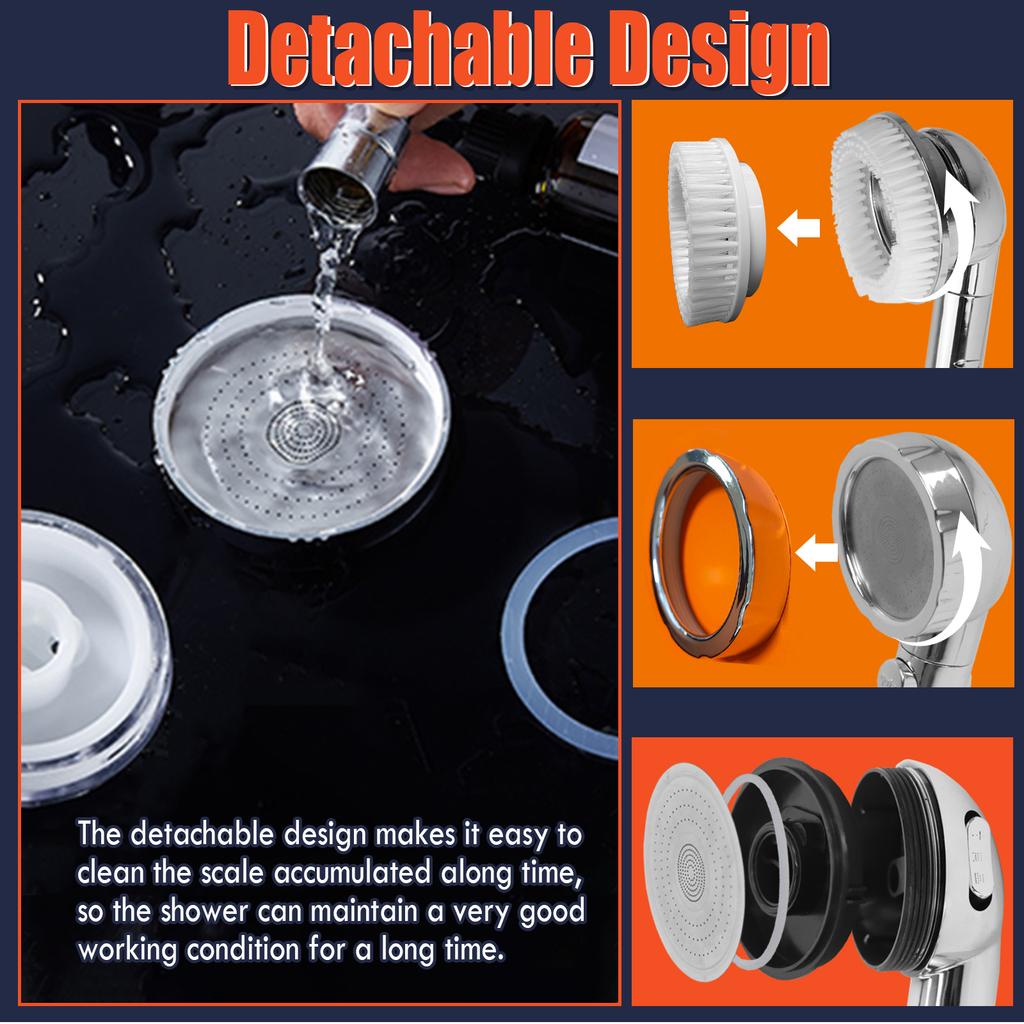 ZHIYAN Filter Hand Held Shower Head Message High Flow Handheld Showerhead Wall Hanging for Hotel Apartment Home Project