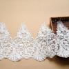 1 Yard White Flower Mesh Lace Trim Applique Wedding Dress Sewing Decoration