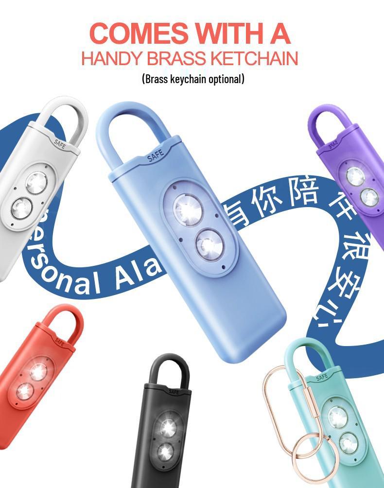 Women's Self-Defense Alarm: Loud Anti-Wolf Device with Strobe Lights for Personal Safety
