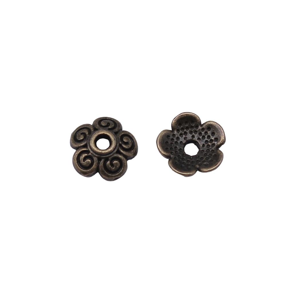 Multi Color Swirl Flower Bead Caps Spacer Beads For Jewelry Making Components