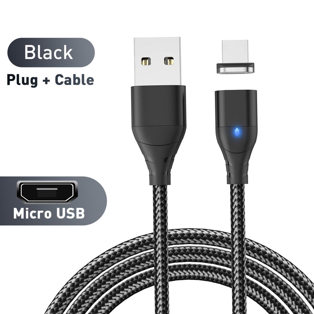 Magnetic Fast Charging Micro USB Type C Cable For Samsung Realme Oneplus Huawei Mobile Phone Magnet Wire Data Cord