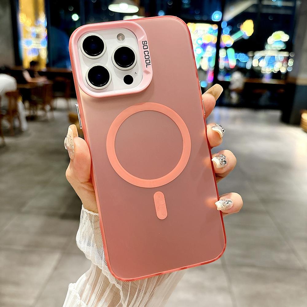 Matt Colorful Sliver Magnetic Phone Case for iPhone 11 12 13 14 15 16 Samsung S20FE S21 S22 S23 S24 S25 TPU Myk silikon Støtsikkert hardt bakdeksel