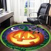 1pc Halloween Pumpkin Chair Carpet for Office Non-Slip, Lightweight, Machine Washable Rug for Office, Room - Holiday Decoryy251016008