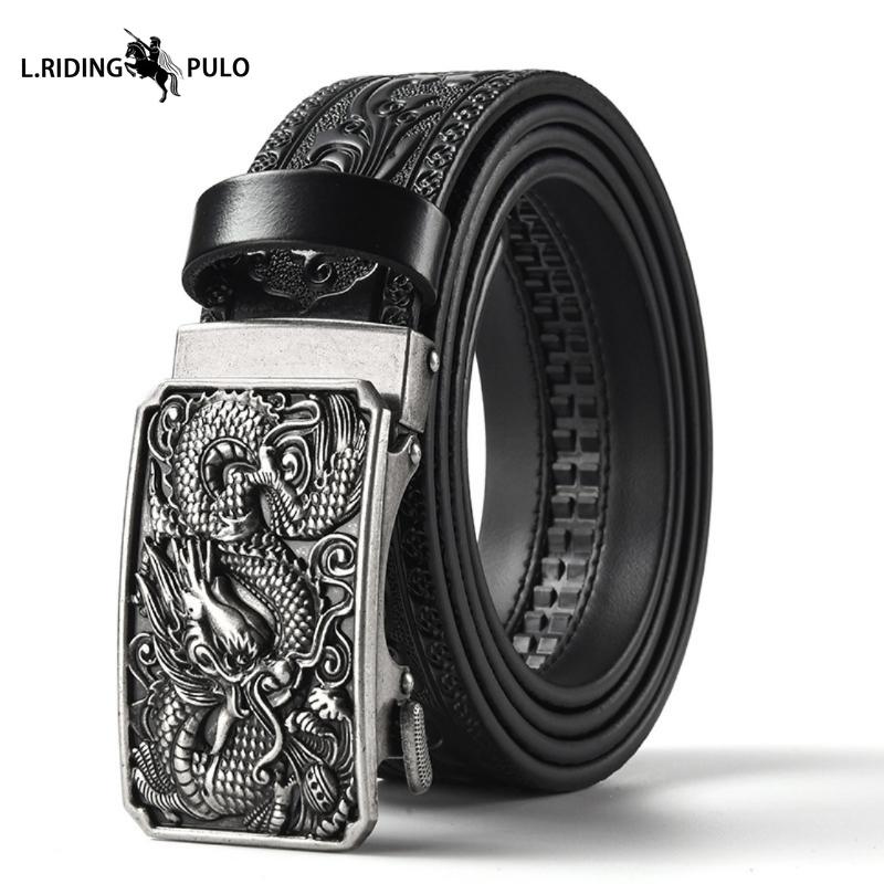 Pánský slitinový automatický opasek etnického stylu, ležérní, dominantní osobnost, vyřezávaný opasek se vzorem fénixe