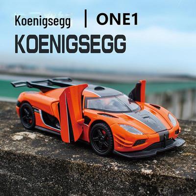 Xinao 1:Modèle réduit de voiture de sport Koenigsegg 32 pouces - Porte battante, son et lumière, jouet en alliage à rétrofriction