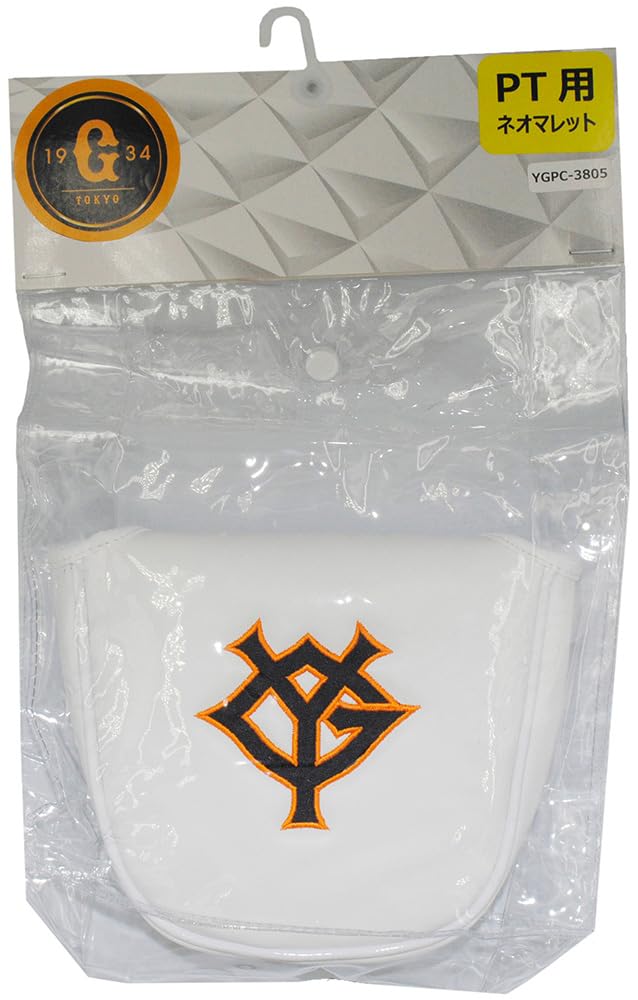 LEZAX Yomiuri Giants Golf Putter Cover for Neo Mallet, White, YGPC-4860