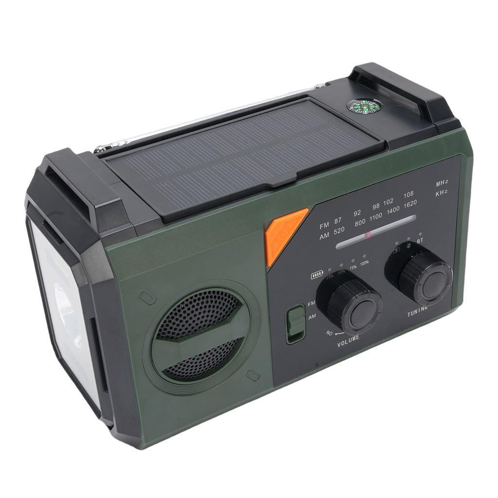 Emergency Radio Portable AM FM WB Radio Type C Hand Crank Solar Charging 30000mAh Battery SOS Alert 