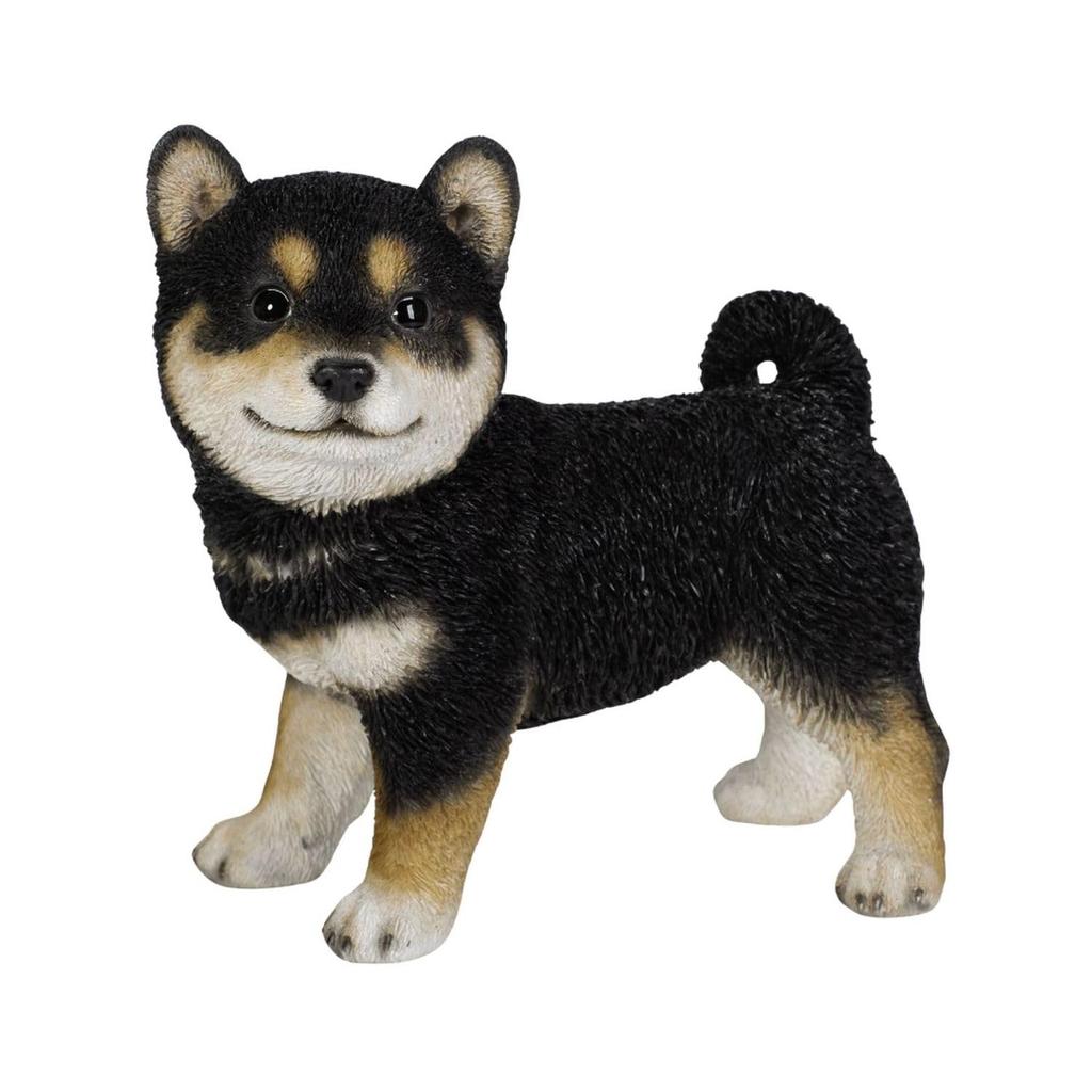 Ubia Sideways Black Shiba Inu 18.5 X 11.5 X 18cm Doll Figurine Ornament Animal Garden Decoration Dog H19309-2