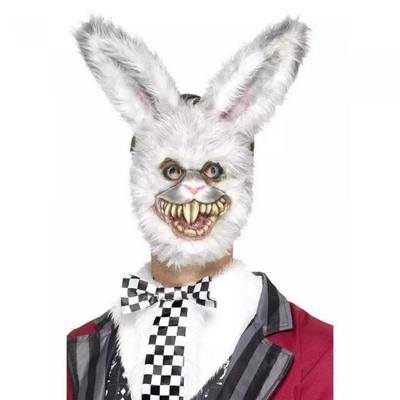 Smiffys Unisex-Maske für Erwachsene, weißes Kaninchen, böse