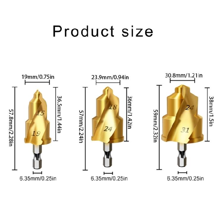 Lifting Stepped Drill Water Pipe Expansion Repair Drill Bit 20 25 32mm Multifunctional Hexagonal Shank Hole Opening