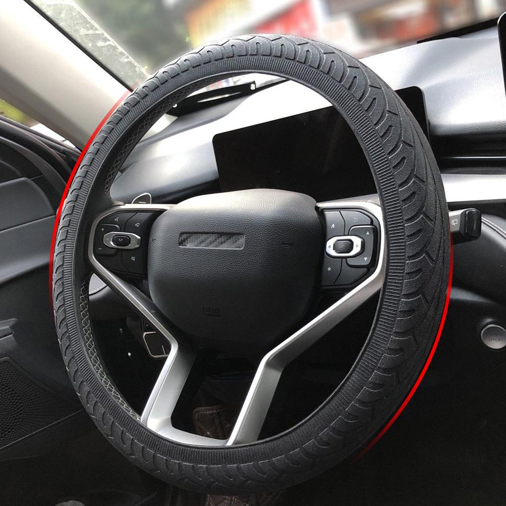 Car Auto Silicone Steering Wheel Glove Cover Leather Texture Soft Multi Color Universal Skin Soft Silicon Steering Wheel Cover