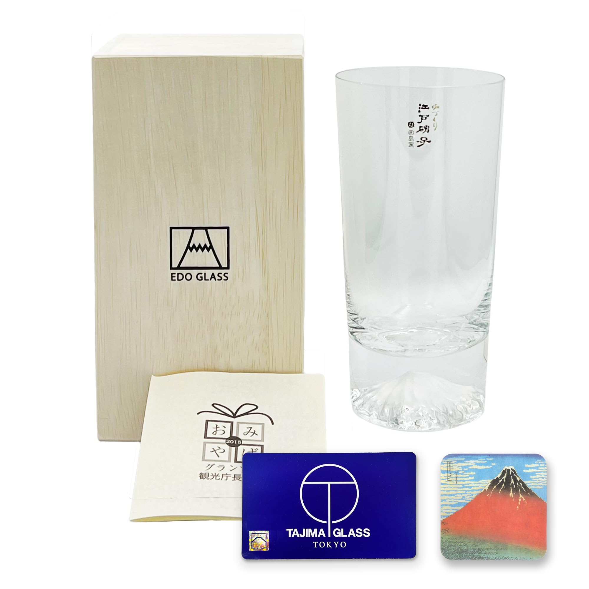 

Стакан Tajima Glass Fuji Genuine Made in Authentic Product Certificate Card Wooden Box Clear 1 Fuji Paper Coaster Set [бонусный набор] Стекло, Mt. Стекло,