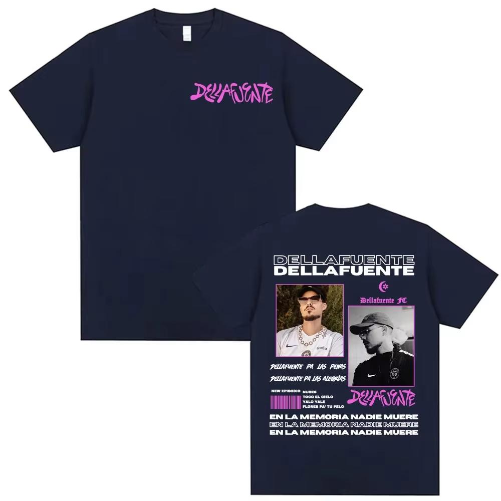 Rapper Dellafuente Tour Cover Graphic Men Women Cotton Short Sleeve T Shirts Harajuku Hip Hop Punk Oversized Casual Sports Tops