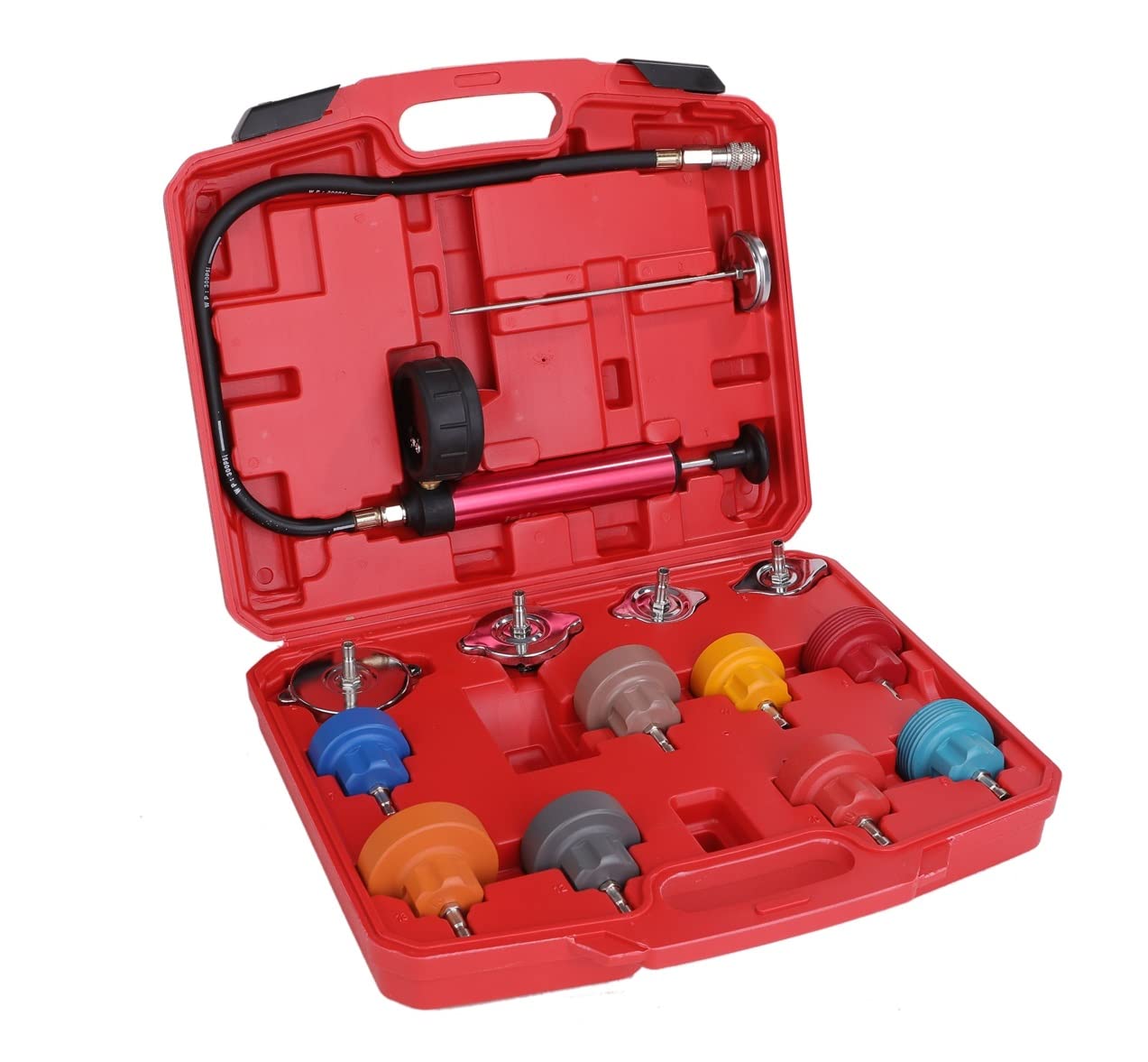 

Тестер утечки радиатора Инструмент для проверки давления Техническое обслуживание Запчасти Набор специальных инструментов Универсальный