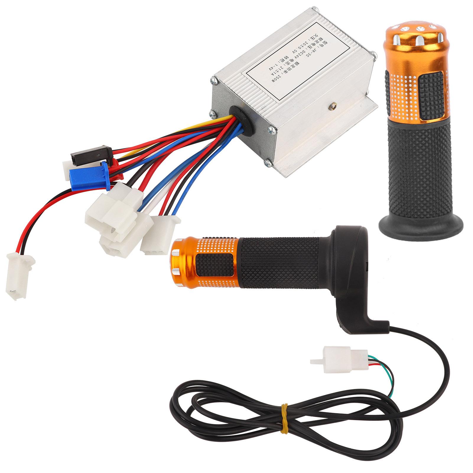 Vestidos Yellow 24V 250W Brush Controller With Throttle Grip Kit Electric Bicycle Scooter Accessory