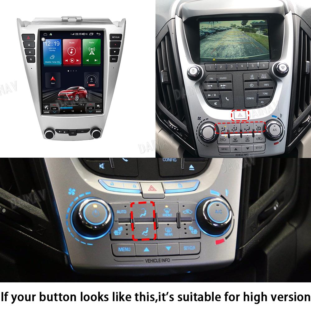 GMC Chevy Equinox 2010-2017 9.7" Android Navigation Vertical Screen System