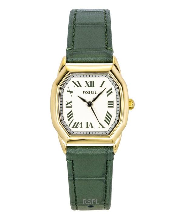

Женские часы Fossil Harlow Зеленый ремешок из крокодиловой кожи Кремовый циферблат Кварцевые ES5427 кремовый