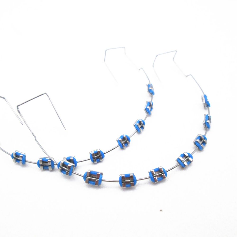 1 pair with Metal Wires Temporary Tooth Decoration Dental Decorations Metal Bracket  Teeth