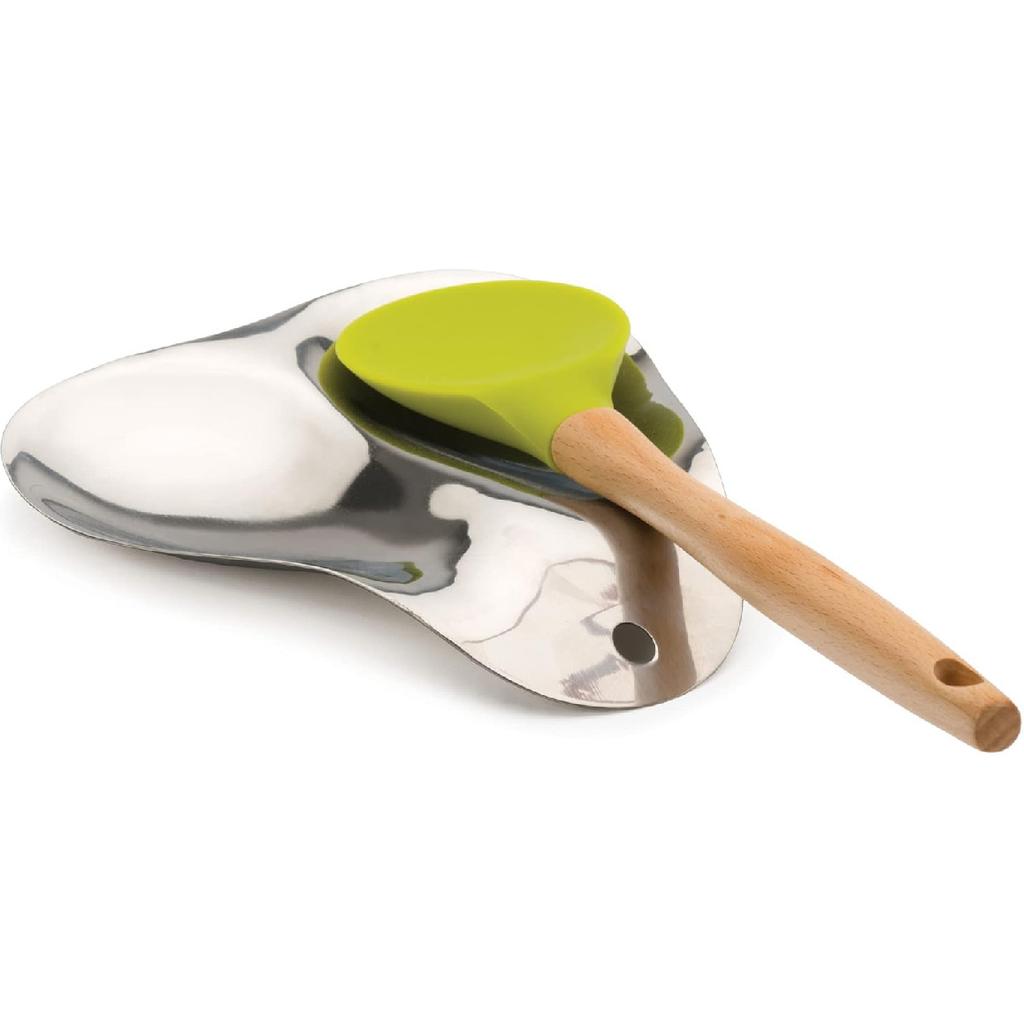 RSVP Stainless Steel Double Spoon Rest. 7"