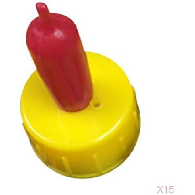 15x Nipple Orphan Bottle Lamb Pet Pup Dog Red Sheep Cat Goat Teat Drink for Feeding Orphaned Lambs 1.7cm Length Nipple