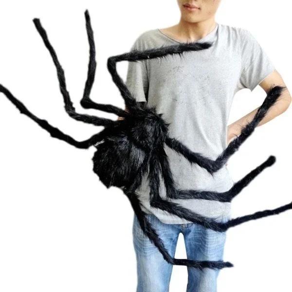 Horror Giantly Black Plush Spider Halloween Party Decoration Props Kids Children Toys Haunted House Decor Gift