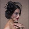 Adorno de Cabeça Feminino em Renda de Rede Adorno de Cabeça Nupcial Grampos de Cabelo Chapéu Grampo de Cabelo Fascinator Grampo de Cabelo