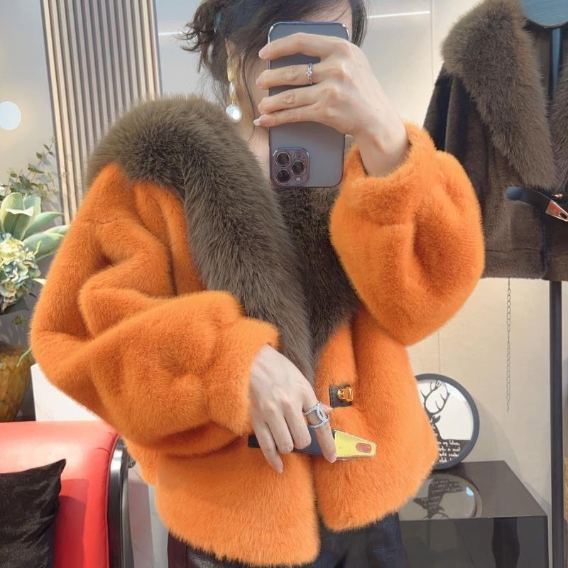 Winter Short Coat with Big Fur