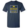 Michigan Wolverines Box Label Short Sleeve T-Shirt - Navy