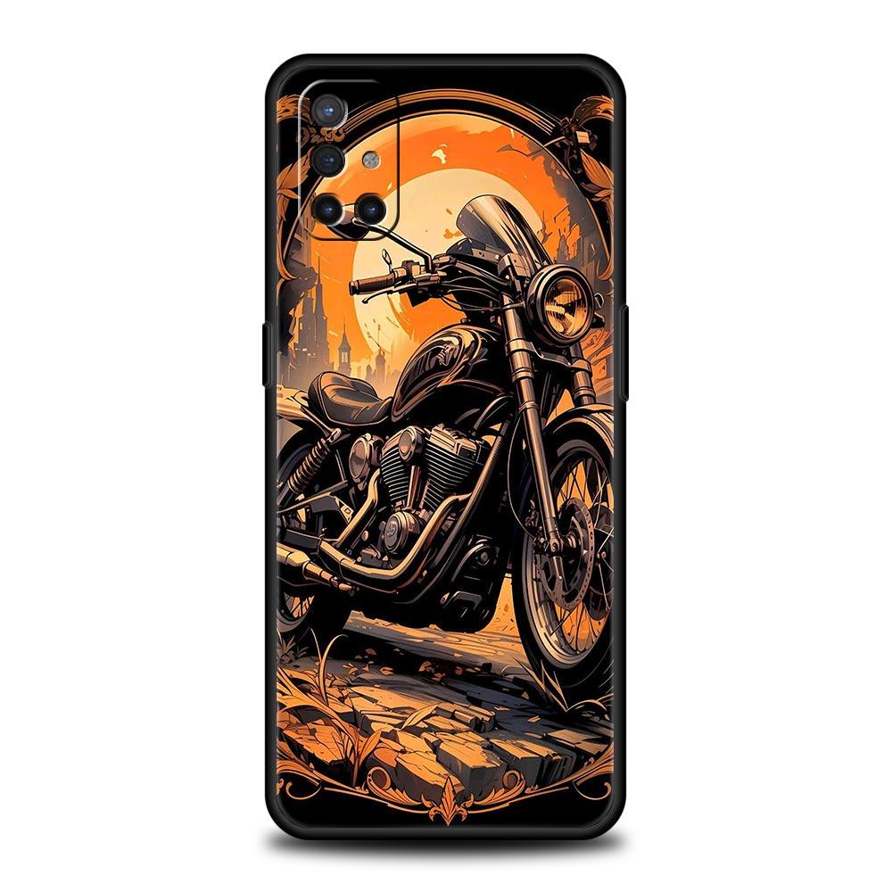

Colors Vintage Motorcycle Painted Phone Case For Oneplus 13R 13 12R 11 10T 10R Nord N100 N200 N10 10 9 9R 9RT CE 3 Pro Soft TPU OnePlus 9 Pro