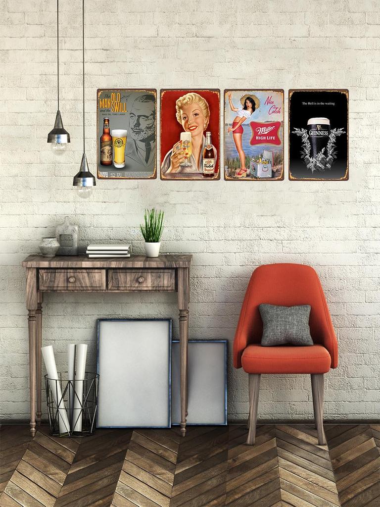 Home Decor Vintage Metal Poster Alcohol Brewing Beer Plates Decorative Bar Pub Club Wall Tin Painting Retro Plaque 20x30cm