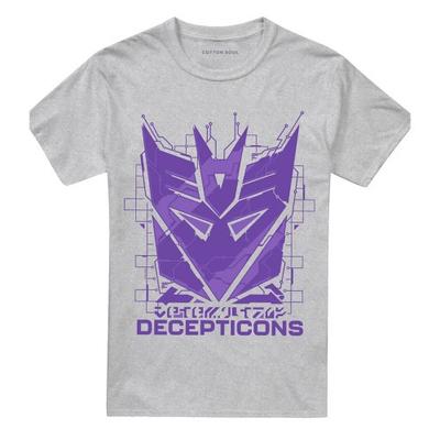 Unisex Adult Generations Tech Icon Decepticons Logo Heather T-Shirt