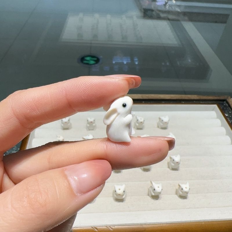 

Рога Genfu Зайчик DIY Аксессуары Ручная работа Плетеный вручную Шнурок для руки Ожерелье Культурный артефакт Четки Браслет Украшение Разделительные бусины Antler Root Pay Bunny [One]]