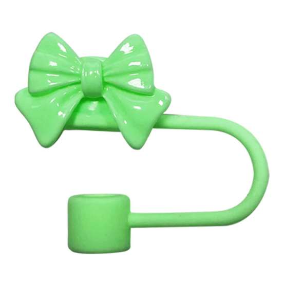 Cute Bow Straw Covers Cover for 10mm Straws, Silicone Dustproof Reusable Accessories Cap, Topper Coffee Cups And Tumblers Toppers