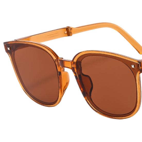 Faltbare Sonnenbrille, UV-beständig, leicht, rutschfest, tragbar, für unterwegs, für Männer, Frauen, Erwachsene, zusammenklappbare Brille, modisches Accessoire