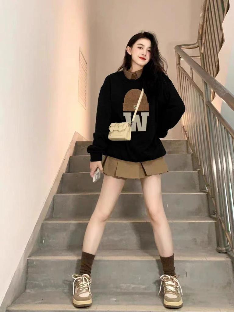 2025 Autumn/Winter Plus Velvet Thick Hoodie: Unisex Fox Cotton, Round Neck, Casual Korean Style