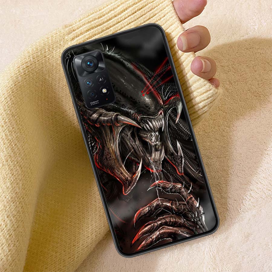 Alien Predator Phone Case For Redmi 13C 14C Note 14 13 Pro Plus 5G Clear Capa 12 12C 10A 10C 10 9A 9C 9T 9 8 Pro Cover TPU Shell