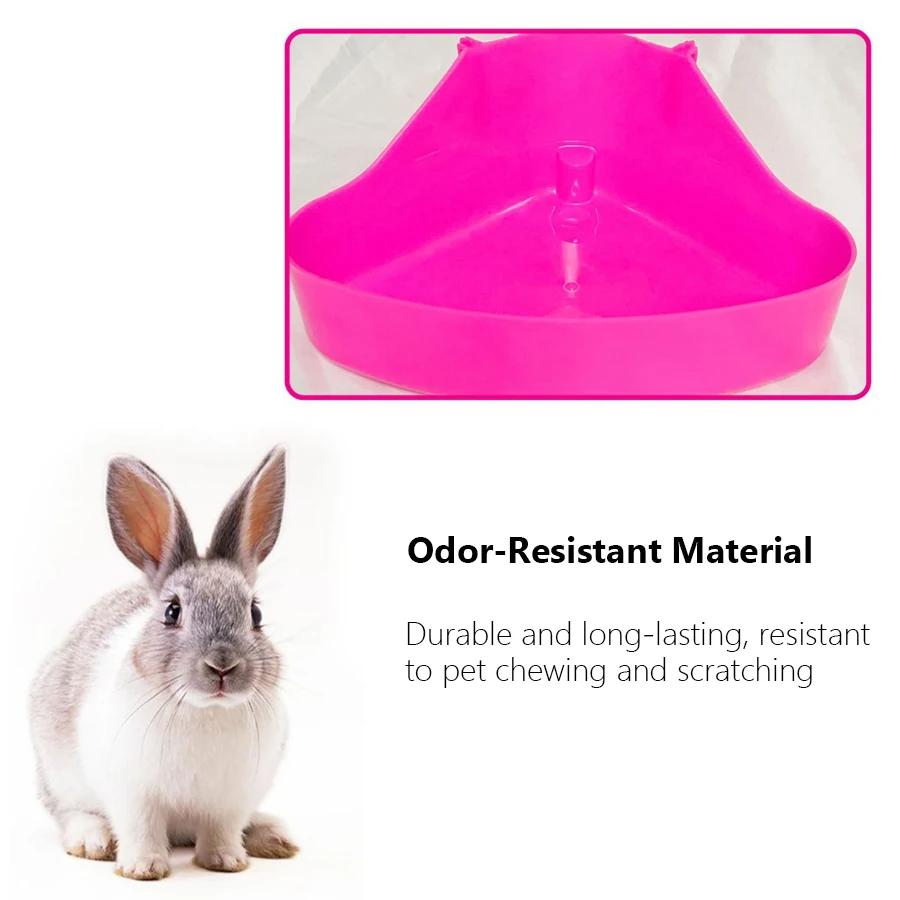 Triangle Fixable Litter Trays for Small Animals Pet Rabbit Hamsters Toilet Potty Bowl Corner Clean Supplies