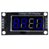 4 Digit Tube LED 7 Segment Display TM1637 Driver Digital Optoelectronic Module Blue 0.36in