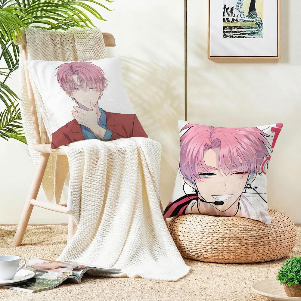 Romantic TTamons BSideS Cushion Cover Breathable and skinfriendly linen pillowcase square removable and washable cushion