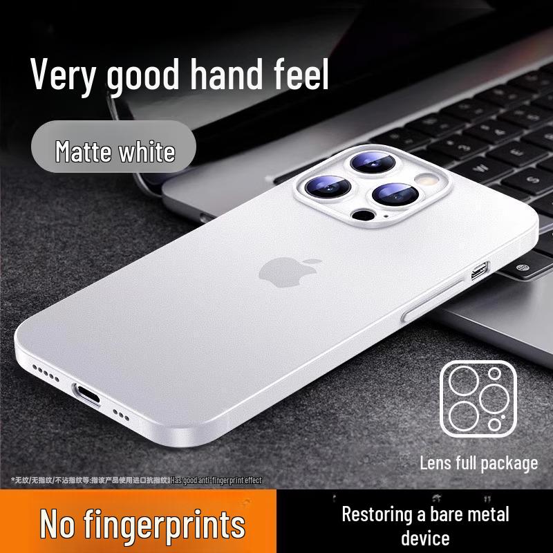 IPhone 16 Pro-ს ქეისი - თავსებადი iPhone 15-თან, ტიტანის ფერი, ულტრა თხელი, მქრქალი გამჭვირვალე, პრემიუმ შეგრძნება