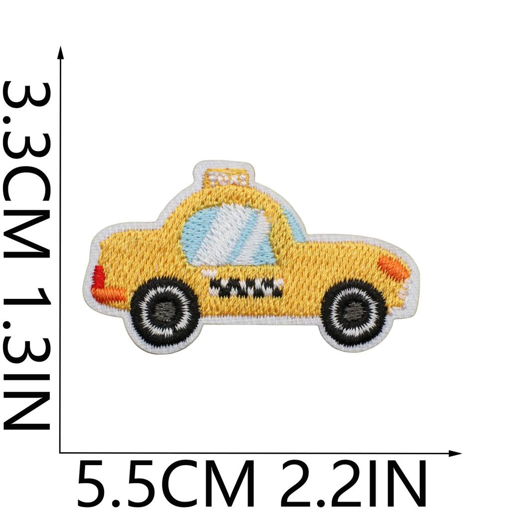 Cute Little Ship Embroidery Cloth Sticker Hot Air Balloon Patch Sticker Children'S Clothing Embellishment Traffic Lights Car Computer Embroidery Label