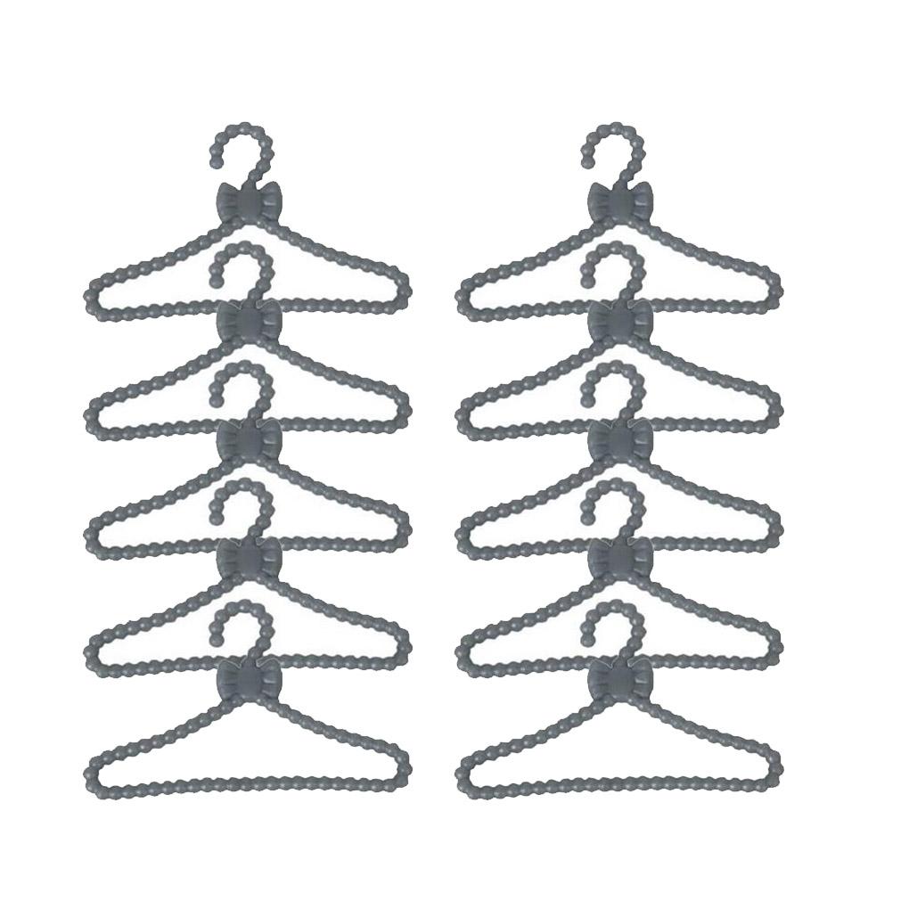 NEW 12pcs Doll Clothes Hanger Children Toy Doll Clothes Dress Coat Plastic