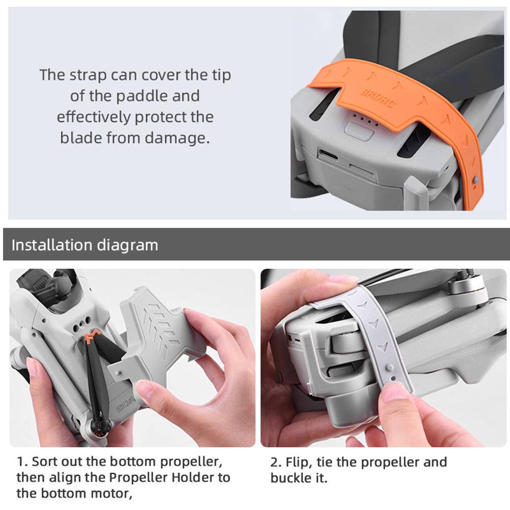 Propeller Protective Holder Portable Protective Prop Blades Strap Blade Fixed Guard Drone Accessories for DJI Mini 3/Mini 3 Pro